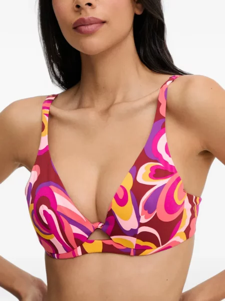 Top Chantelle cu imagine cu imprimeu abstract roz
