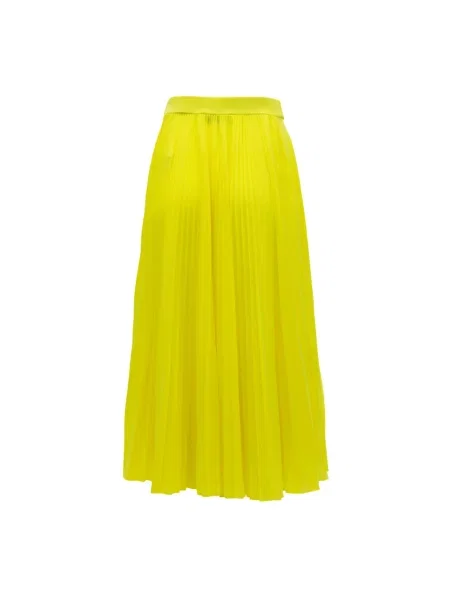 Lniana spódnica midi Valentino żółta