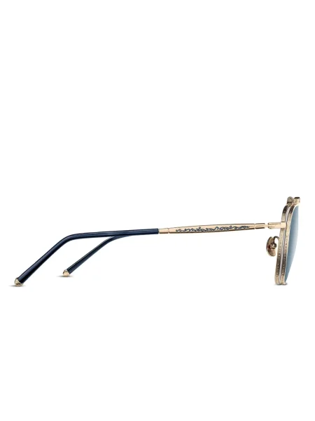 Ochelari de soare Matsuda cu imprimeu geometric auriu