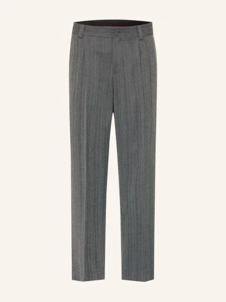 Hugo Oblekové Kalhoty Flips Modern Fit dark grey šedé