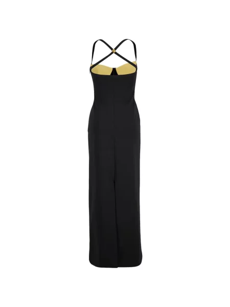 Rochie maxi Versace cu bretele negru