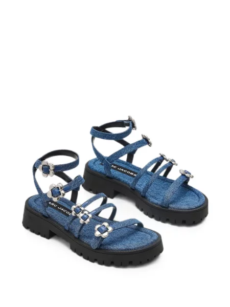 Sandale Marc Jacobs fără toc cu cataramă albastru