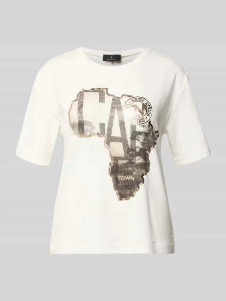 T-shirt z nadrukiem z motywem Monari biała