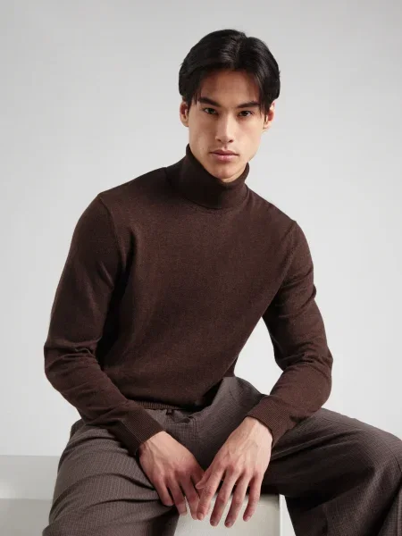 JACK & JONES Pulover JJEEMIL închis maro