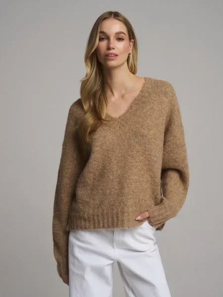 Светр DIVERSE поліестер/нейлон бежевий