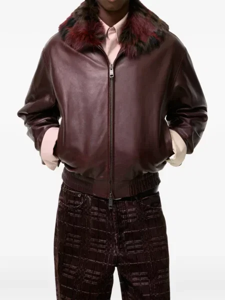 Geanta de piele Burberry roșu