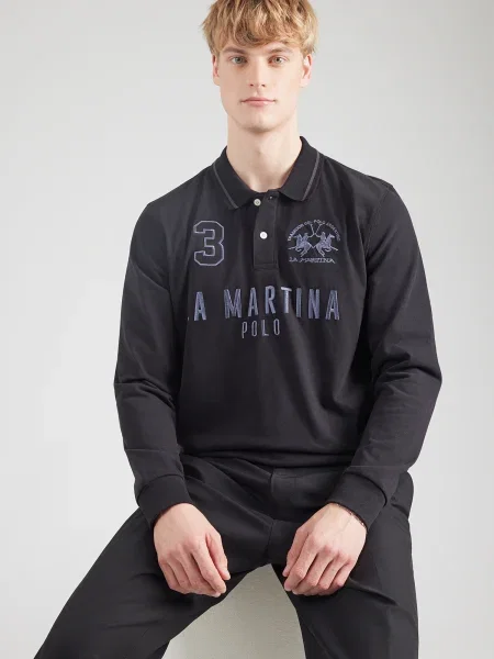 La Martina Tricou albastru negru