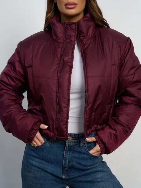 Зимова куртка ISSA Plus бордовий