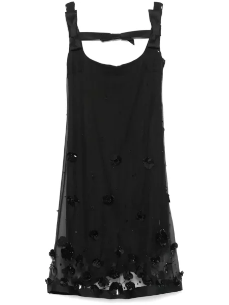 Haftowana mała sukienka mini Viktor & Rolf garniturowa czarna