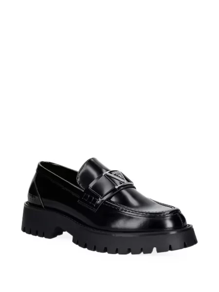 Pantofi loafer Guess cu autograf negru