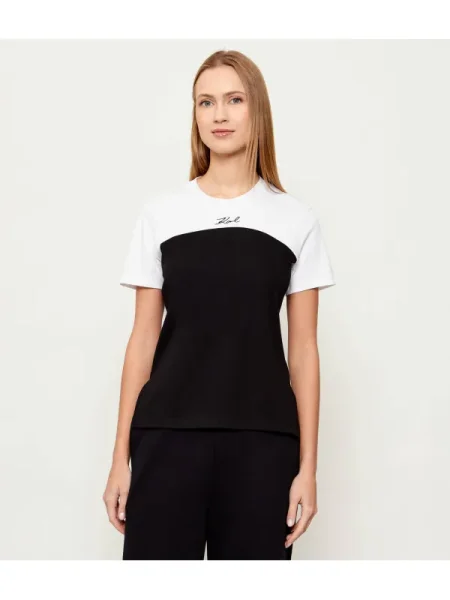 Karl Lagerfeld Tricou bw contrast tricou | negru