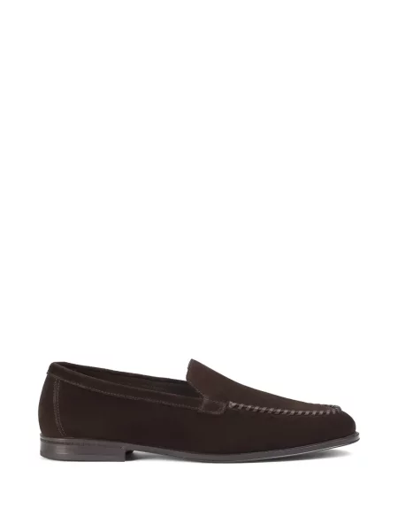 Pantofi loafer Doucal's din piele de căprioară maro
