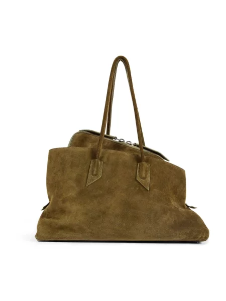 Torebka skórzana The Attico skórzana zielona