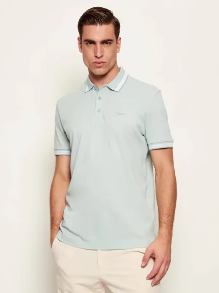 BOSS GREEN Polo Paddy albastru