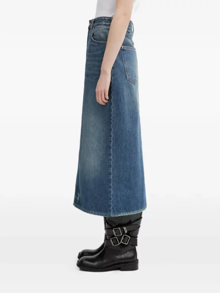 Midi sijonas Carhartt Wip iki kelių mėlyna