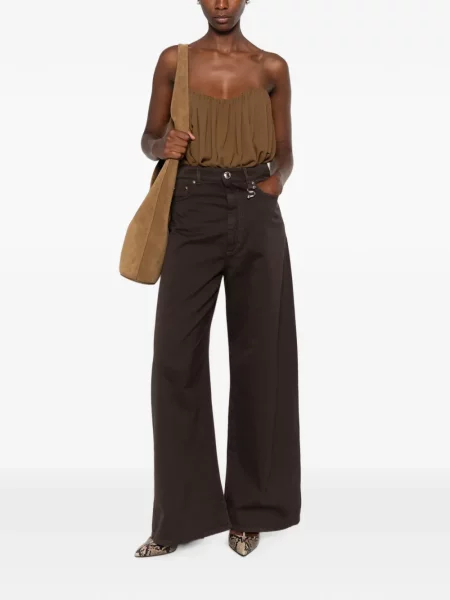Blugi cu picior larg Sportmax maro