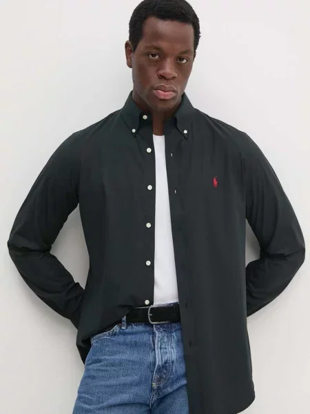 Polo Ralph Lauren srajca z elastanom črna