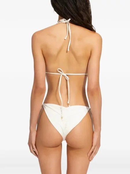 Bikini Agua Bendita cu gât halter alb