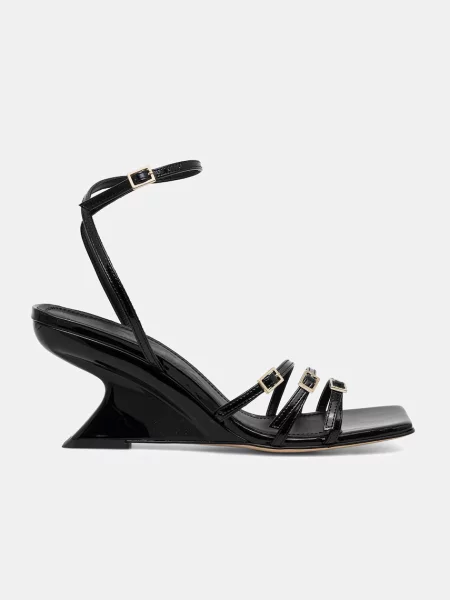 Кожаные босоножки Souliers Martinez на танкетке