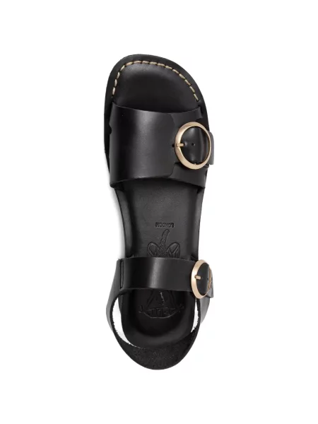 Sandale Fly London cu cataramă negru