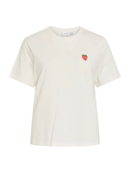 VILA Tricou VISYBIL BERRY verde / roșu deschis alb