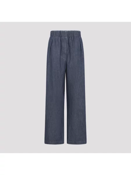 Spodnie Jil Sander niebieskie
