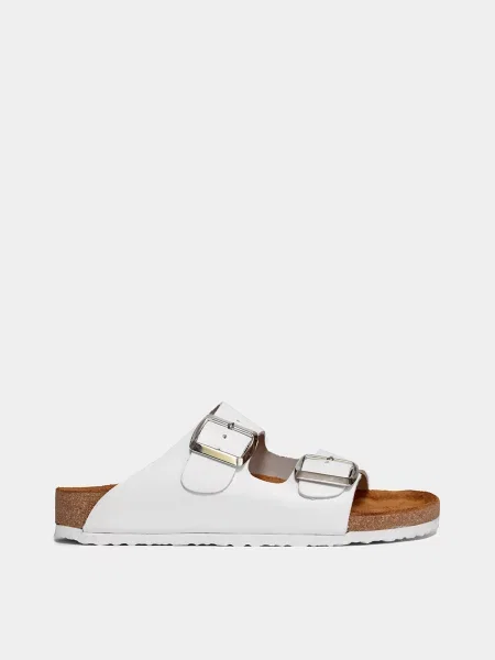 Кожаные шлепанцы Forelli белые