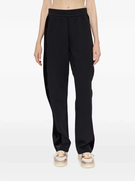 Hlače Emporio Armani od jersey crna