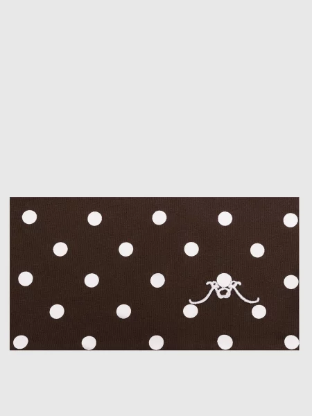 Шапка Rowen Rose в горошек коричневая