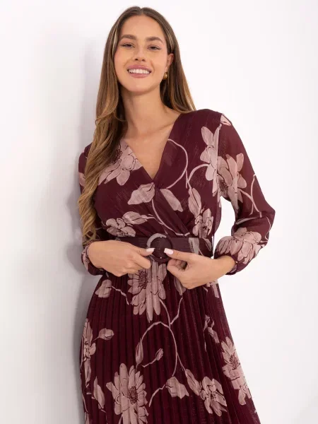 Rochie Italy Moda de costum bordo