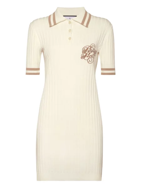 Rochie Philipp Plein tricotate de costum alb