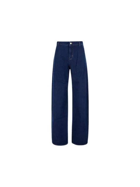Szerokie jeansy Max Mara Studio niebieskie
