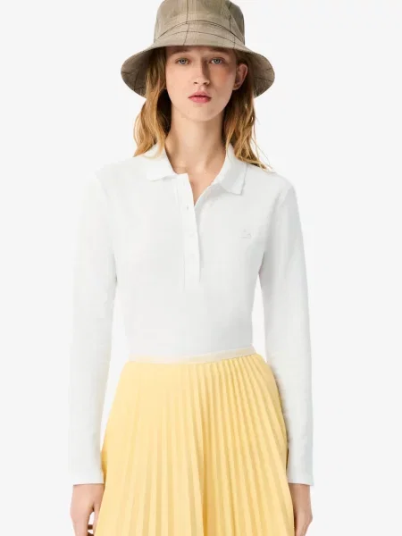 Поло Lacoste белое