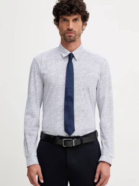 BOSS cămașă slim albastru