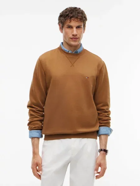 Tommy Hilfiger Bluza Mężczyźni dresowy S brązowy