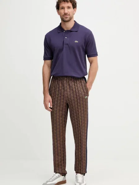 Спортивні штани Lacoste візерунок чорний