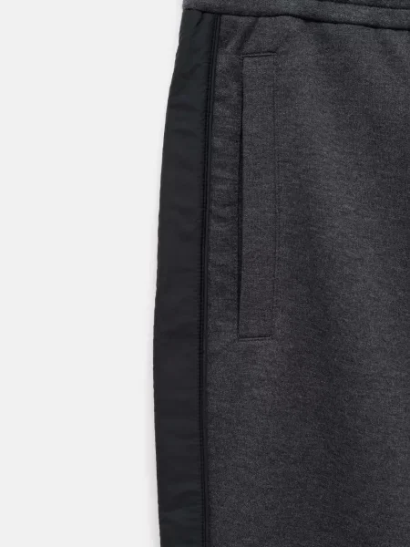 Pantaloni Moncler cu dungi alergare gri