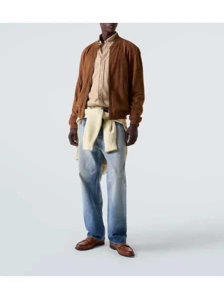 Hosszú ujjú hosszú twill ing Polo Ralph Lauren bézs