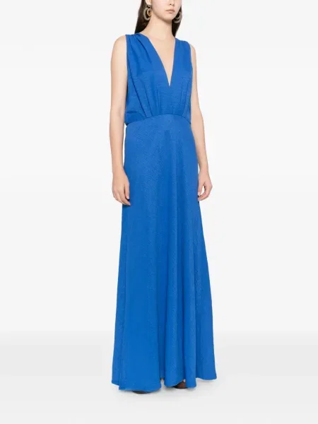 Rochie Blaklace cu decolteu în V de costum albastru