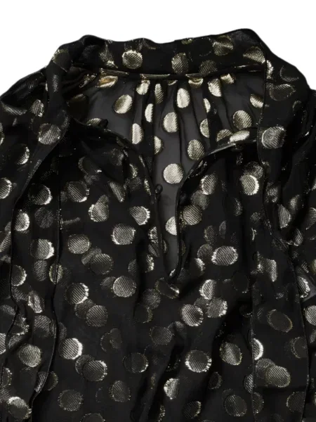 Bluză Dolce & Gabbana cu funde cu buline negru