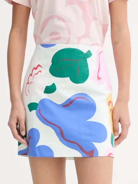 Marimekko áčková sukně s příměsí lnu