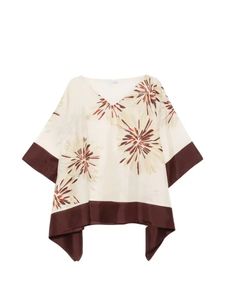 Bluză Brunello Cucinelli cu model floral cu imagine