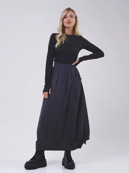 ISSA Plus Спідниця максі сірий