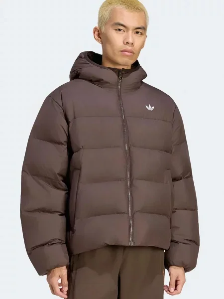 Adidas Originals geacă matlasată pentru bărbați Hooded Regen maro