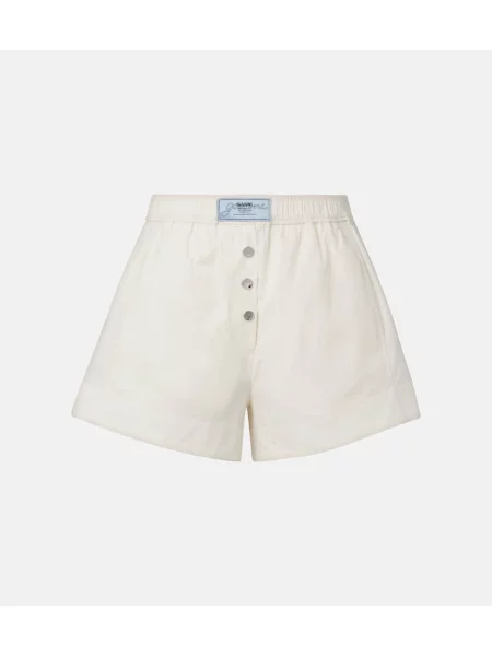 Pantaloni scurți Ganni alb