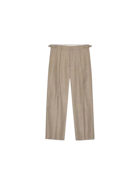 Spodnie Nn07 wełniane beżowe