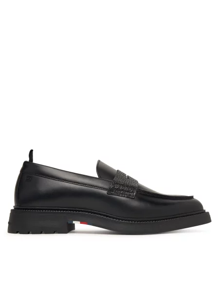 Pantofi loafer Tommy Hilfiger din piele casual negru