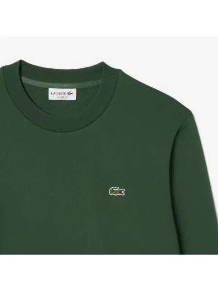 Lacoste Bluza Z Polaru Klasyczny Krój zielona