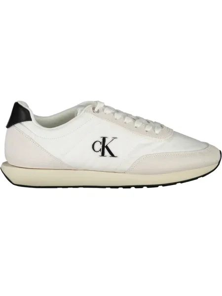Pánske topánky Calvin Klein Retro Runner Essential MIX MAT bright white/black biela