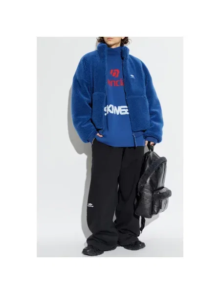 Sweter Balenciaga wełniany niebieski